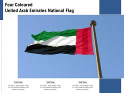 Four coloured united arab emirates national flag