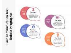 Four communication text bubble infographic