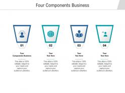 Four components business ppt powerpoint presentation icon display cpb