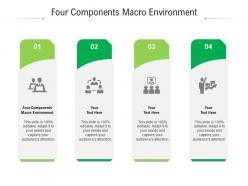 Four components macro environment ppt powerpoint presentation design templates cpb