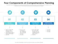Four components of comprehensive planning