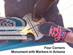 Four corners monument with markers in arizona