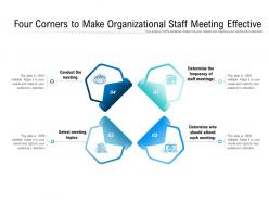 Four corners to make organizational staff meeting effective
