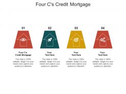 Four cs credit mortgage ppt powerpoint presentation file backgrounds cpb