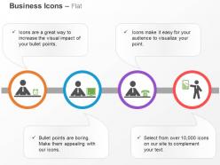 Four customer service steps ppt icons graphics
