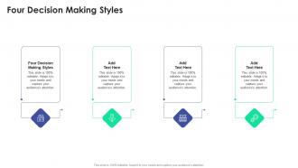 Four Decision Making Styles In Powerpoint And Google Slides Cpb