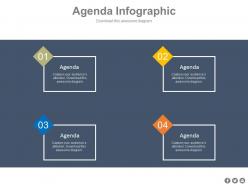 Four different agenda analysis for business powerpoint slides