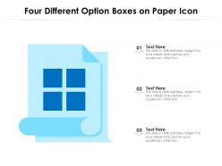 Four Different Option Boxes On Paper Icon