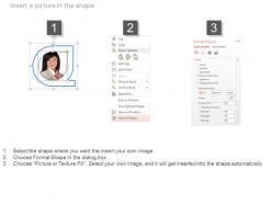 Four different peoples profiles for about us powerpoint slides