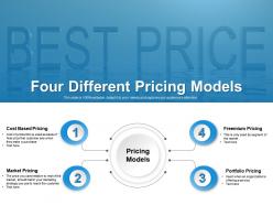 Four different pricing models