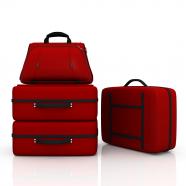 Four different style suitcase stock photo