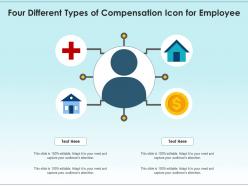 Four different types of compensation icon for employee