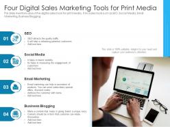 Four digital sales marketing tools for print media