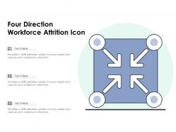 Four direction workforce attrition icon