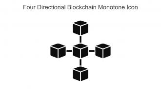 Four Directional Blockchain Monotone Icon In Powerpoint Pptx Png And Editable Eps Format