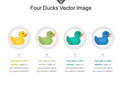 Four ducks vector image