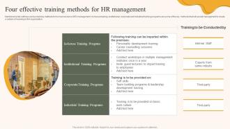 Four Effective Training Methods For HR Management
