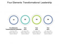 Four elements transformational leadership ppt powerpoint presentation ideas cpb