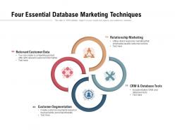 Four essential database marketing techniques
