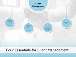 Four essentials for client management