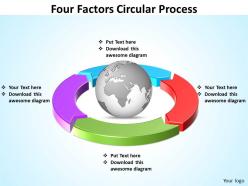 four factors circular process powerpoint slides templates 18