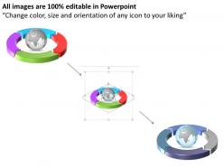 Four factors circular process powerpoint slides templates 18