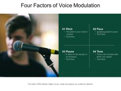 Four factors of voice modulation