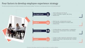 Four Factors To Develop Employee Experience Strategy