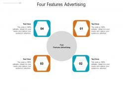 Four features advertising ppt powerpoint presentation styles outfit cpb