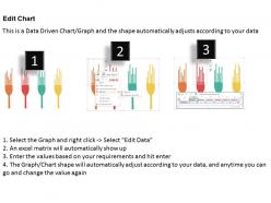 Four forks style data driven bar graphs powerpoint slides