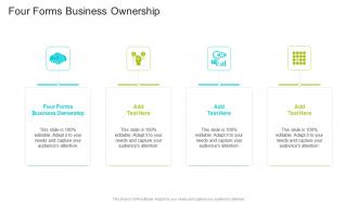 Four Forms Business Ownership In Powerpoint And Google Slides Cpb