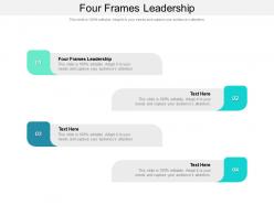 Four frames leadership ppt powerpoint presentation icon display cpb