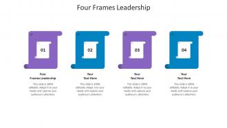 Four Frames Leadership Ppt Powerpoint Presentation Infographic Template Graphics Cpb