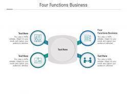 Four functions business ppt powerpoint presentation show ideas cpb