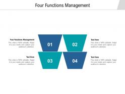 Four functions management ppt powerpoint presentation pictures designs download cpb