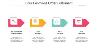 Four Functions Order Fulfillment Ppt Powerpoint Presentation Gallery Graphic Tips Cpb