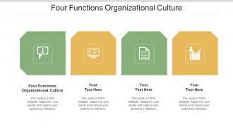 Four Functions Organizational Culture Ppt Powerpoint Presentation Graphics Tutorials Cpb