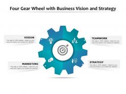 Four gear wheel with business vision and strategy