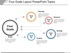 Four goals layout powerpoint topics