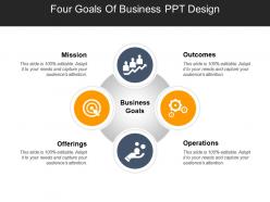 Four goals of business ppt design