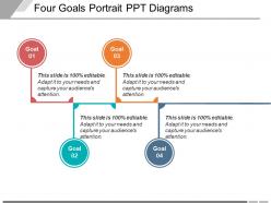 Four goals portrait ppt diagrams