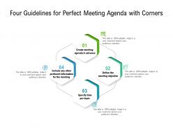 Four Guidelines For Perfect Meeting Agenda With Corners