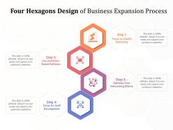 Four hexagons design of business expansion process