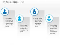 Four icons correct team selection ppt icons graphics