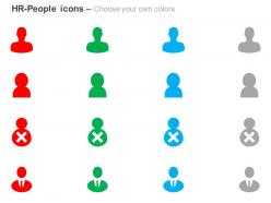 Four icons correct team selection ppt icons graphics