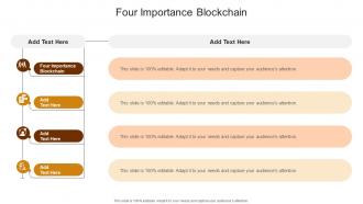 Four Importance Blockchain In Powerpoint And Google Slides Cpb