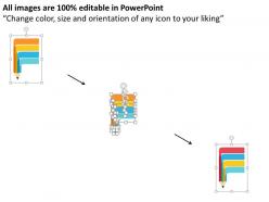 Four infographic elements with sales strategy flat powerpoint design
