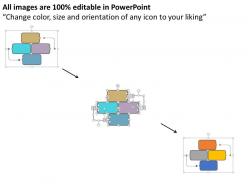 Four infographics target achievement data search flat powerpoint design