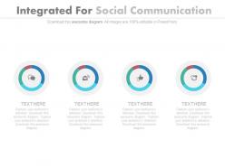 Four Integrated For Social Communication Powerpoint Slides