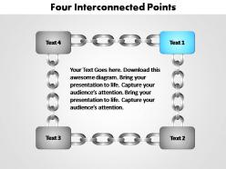 Four interconnected points editable powerpoint slides templates